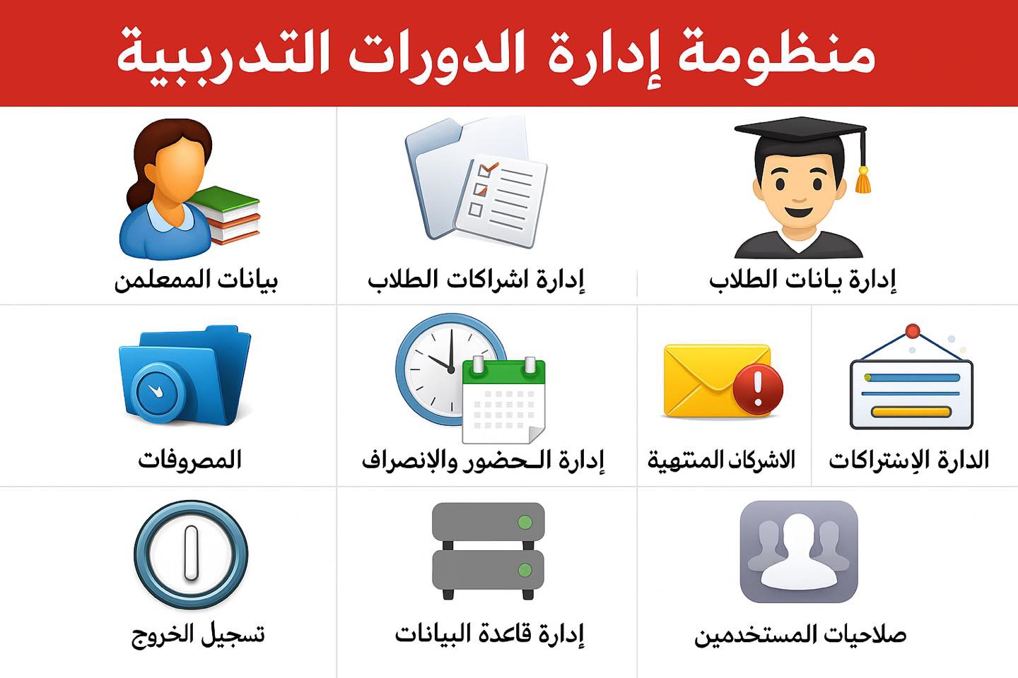 💡منظومة ادارة الدورات التدريبية💡